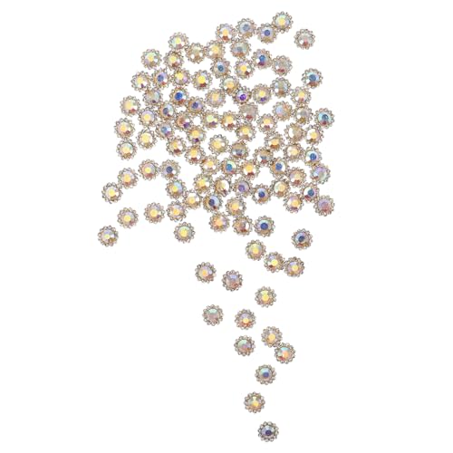 AKOOSY 100 Stück Strassknöpfe Für Kleidung: Blumen-strassverzierungen, Brautparty-dekorationen – Diy-haarschmuck Für Hochzeiten, Besondere Anlässe von AKOOSY