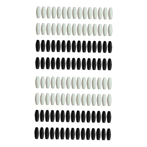 AKOOSY 100 Stück Teiliges Breakaway Verschluss Robustem Kunststoff für DIY Bastelprojekte Sicherheitsverschluss für Armbänder Schlüsselbänder Ketten Lanyards in Schwarz und Weiß von AKOOSY