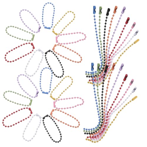 AKOOSY 100 Stück Teiliges Bunte Metall Kugelkette aus Stabilem Vielseitige Bead Chains für Schlüsselanhänger Tags Weihnachtsbaum Deko und DIY Schmuckzubehör AKOOSY 100 Stück Teiliges Bunte Metall Kugelkette aus Stabilem Vielseitige Bead Chains für Schlüsselanhänger Tags Weihnachtsbaum Deko und DIY Schmuckzubehör von AKOOSY