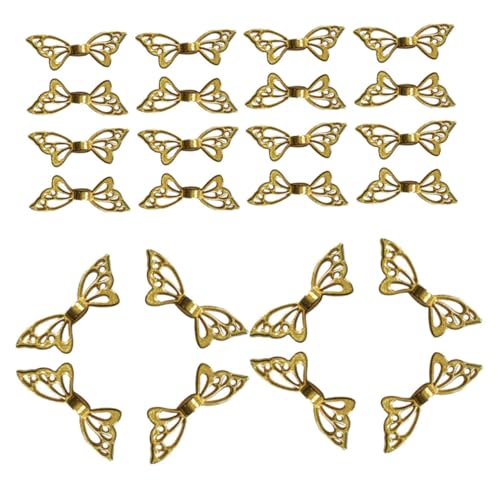 AKOOSY 100 Stück Teiliges Hohlgearbeiteter Schmetterling Anhänger aus Langlebiger Legierung Filigraner Schmuckanhänger zum Basteln von Halsketten und DIY deko für Damen und Unisex von AKOOSY