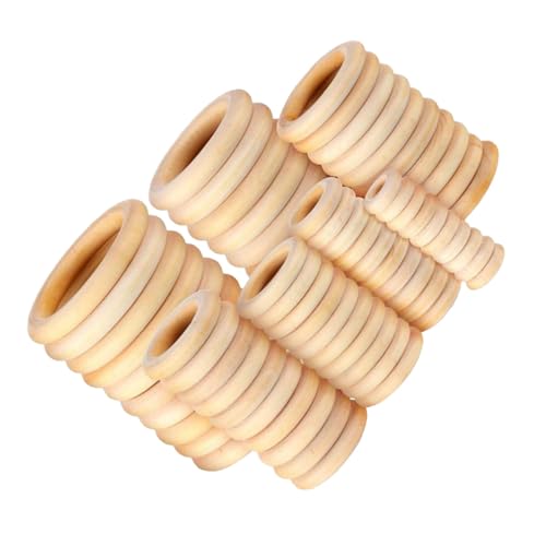 AKOOSY 100 Stück Teiliges Holzringe in Natürliche DIY Holz kreisanhänger Robuste Unbehandelte Vorhangringe Vielseitig für Bastelprojekte Schmuckherstellung Dekoration und AKOOSY 100 Stück Teiliges Holzringe in Natürliche DIY Holz kreisanhänger Robuste Unbehandelte Vorhangringe Vielseitig für Bastelprojekte Schmuckherstellung Dekoration und von AKOOSY
