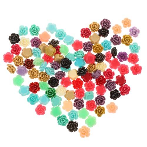 AKOOSY 100 Stück Teiliges Resin Rosenperlen mit Bunte Schmuckperlen für DIY Armbänder Halsketten Ohrringe Bastelmaterial zum Perlen Auffädeln und Armbänder Machen AKOOSY 100 Stück Teiliges Resin Rosenperlen mit Bunte Schmuckperlen für DIY Armbänder Halsketten Ohrringe Bastelmaterial zum Perlen Auffädeln und Armbänder Machen von AKOOSY