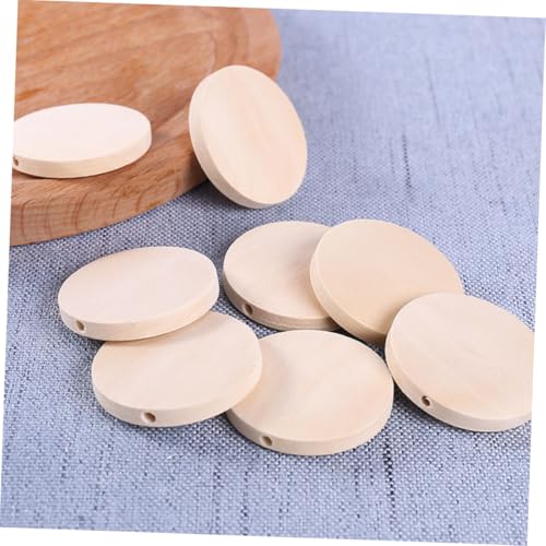 AKOOSY 100 Stück Unfertige Holzohrringrohlinge Runde Holzscheiben mit Loch DIY Schmuckzubehör für Ohrringe Anhänger Armbänder Basteln und Geschenketiketten AKOOSY 100 Stück Unfertige Holzohrringrohlinge Runde Holzscheiben mit Loch DIY Schmuckzubehör für Ohrringe Anhänger Armbänder Basteln und Geschenketiketten von AKOOSY