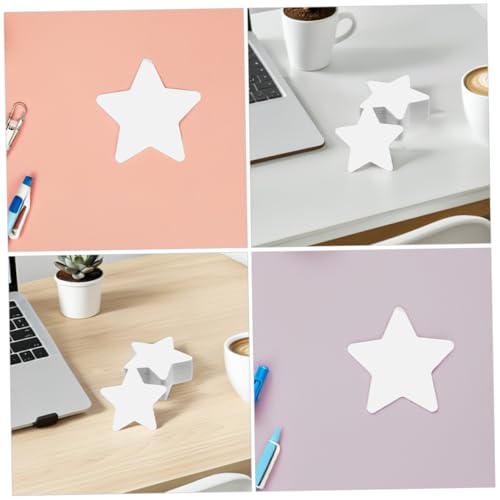AKOOSY 100 Stück Weiße Stern Ausschnitte Stabilem Papier mit Beschreibbarer Oberfläche für Pinnwand Vielseitige Schulprojekt Deko und Diy Bastelprojekte für Klassenzimmer Büro und Zuhause von AKOOSY