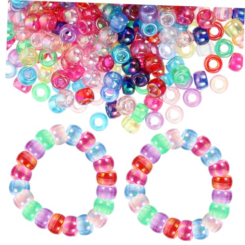 AKOOSY 1000 Stück Teiliges DIY Perlen Große Acryl Pferdeperlen Bunte Schmuckherstellung Armband Ohrring Zubehör für Basteln und Armbänder von AKOOSY