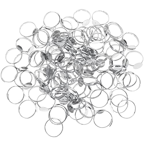 AKOOSY 100Stücke Einstellbare Ringbasis DIY Schmuckzubehör für Fingerringe für Designs und Besondere Anlässe Komfortabel und Vielseitig Einsetzbar von AKOOSY
