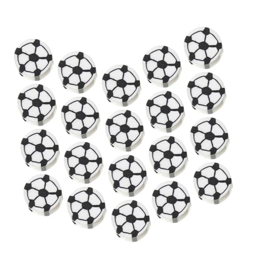 AKOOSY 100Stücke Fußballperlen Polymer DIY Sportperlen für Schmuckherstellung Bastelperlen zur Anfertigung von Armbändern und Schlüsselanhängern von AKOOSY