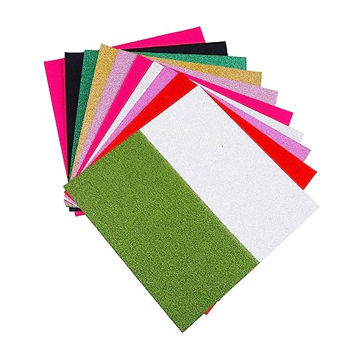 AKOOSY 100Stücke Glitzerpapier Farben Bastelpapier für DIY Projekte Glänzend Glatt für Handarbeiten und Gestaltung von AKOOSY