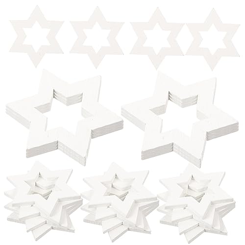 AKOOSY 100Stücke Hexagon Holzscheiben Leere Ausschnitte für DIY Basteln Weiße Holzsterne für Hochzeiten Feste Heimdekoration und Projekte AKOOSY 100Stücke Hexagon Holzscheiben Leere Ausschnitte für DIY Basteln Weiße Holzsterne für Hochzeiten Feste Heimdekoration und Projekte von AKOOSY