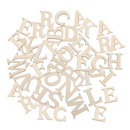 AKOOSY 100Stücke Holzbuchstaben DIY Malspielzeug Unvollendete Holzverzierungen für Bastelprojekte Robustes Material für Kunsthandwerk und Ideen AKOOSY 100Stücke Holzbuchstaben DIY Malspielzeug Unvollendete Holzverzierungen für Bastelprojekte Robustes Material für Kunsthandwerk und Ideen von AKOOSY