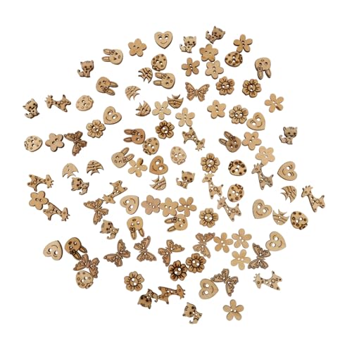 AKOOSY 100Stücke Holzknöpfe für DIY Dekoration Praktische Knöpfe Holzfarbe für Kinderbekleidung Bastelprojekte und Handarbeiten AKOOSY 100Stücke Holzknöpfe für DIY Dekoration Praktische Knöpfe Holzfarbe für Kinderbekleidung Bastelprojekte und Handarbeiten von AKOOSY