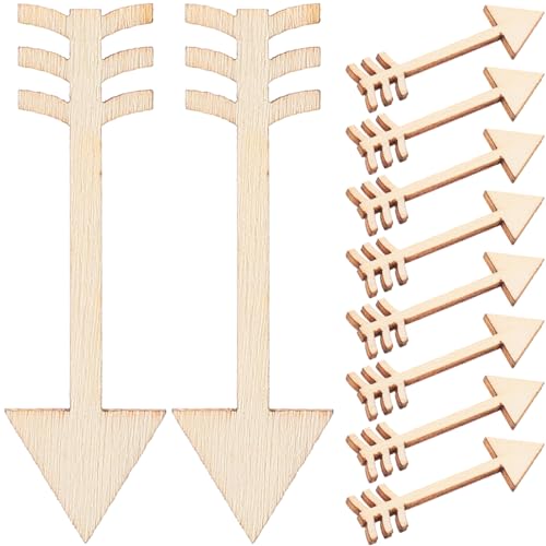AKOOSY 100Stücke Pfeilform Holzscheiben DIY Holzhandwerksmaterial für Bastelprojekte Natürliche Holzoberfläche zum Bemalen und Gestalten für Dekoration AKOOSY 100Stücke Pfeilform Holzscheiben DIY Holzhandwerksmaterial für Bastelprojekte Natürliche Holzoberfläche zum Bemalen und Gestalten für Dekoration von AKOOSY