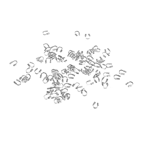 AKOOSY 100Stücke U Förmige Drahtschlaufen Kupfer Schmuckschutz für DIY Halsketten und Armbänder Bastelzubehör für Schmuckdesign Silber AKOOSY 100Stücke U Förmige Drahtschlaufen Kupfer Schmuckschutz für DIY Halsketten und Armbänder Bastelzubehör für Schmuckdesign Silber von AKOOSY