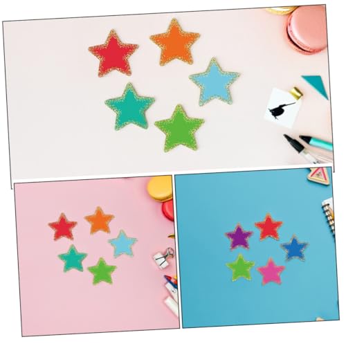 AKOOSY 108 Blatt Teiliges Sternmuster Tonpapier mit Bunten Punktbordüren für Klassenzimmer Pinnwand Dekorationen Diy Bastelprojekte Schulprojekte Pinnwandbedarf für Lehrer und Schüler von AKOOSY