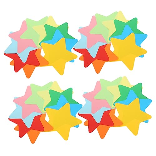 AKOOSY 108 Stück Teiliges Bunte Papierstern Wanddekoration für Kindergarten Filigrane Papier Cutouts mit Sternform Vielseitig für Fenster Türen DIY Bastelprojekte und Festtagsdeko von AKOOSY