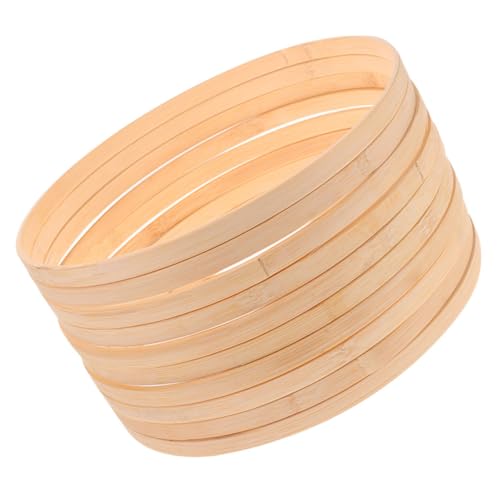 AKOOSY 10Stücke Bambusreifen für DIY Handwerk Makramee Ringe für Girlanden und Bastelprojekte Robuste und Langlebige Bastelringe Bambus AKOOSY 10Stücke Bambusreifen für DIY Handwerk Makramee Ringe für Girlanden und Bastelprojekte Robuste und Langlebige Bastelringe Bambus von AKOOSY