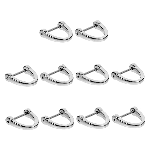 AKOOSY 10Stücke D Förmige Ringe für Geldbörse Robuste Schlüsselhalter mit Einfacher Installation für Handtaschen und Beutelzubehör Langlebiges Elegantem von AKOOSY