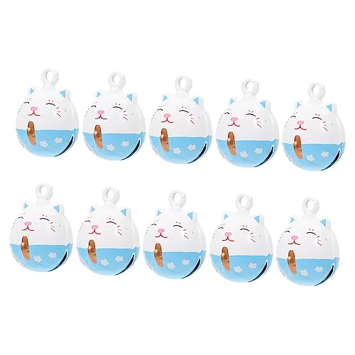 AKOOSY 10Stücke DIY Glocke Anhänger Katzen Schmuck Kawaii Katzen Glocken für Dekoration und Geeignet Kreative DIY Projekte von AKOOSY