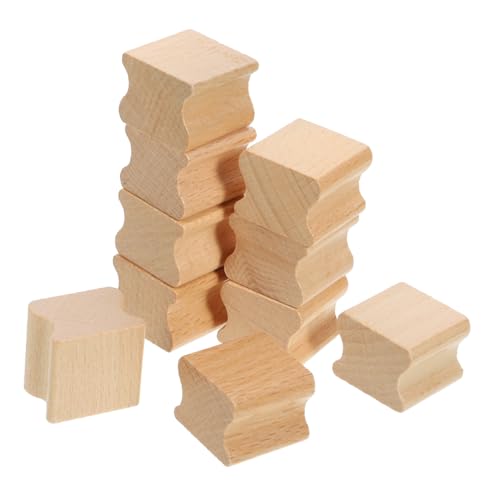 AKOOSY 10Stücke Holzstempel für DIY Leere Holzstempel für Scrapbooking und Handwerk Langlebige Holzschnitzerei für Kreative Projekte von AKOOSY