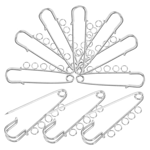 AKOOSY 10Stücke Metallbroschen mit Löchern Vielseitige Sicherheitsnadeln für DIY Schmuck und Handwerk mit Robustem Design für Verschiedene Anwendungen von AKOOSY