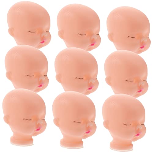 AKOOSY 10Stücke Puppenköpfe Vinyl für DIY Schlüsselbund Zubehör Puppenherstellung und Puppenhaus Dekoration Weiche und Detaillierte Verarbeitung von AKOOSY