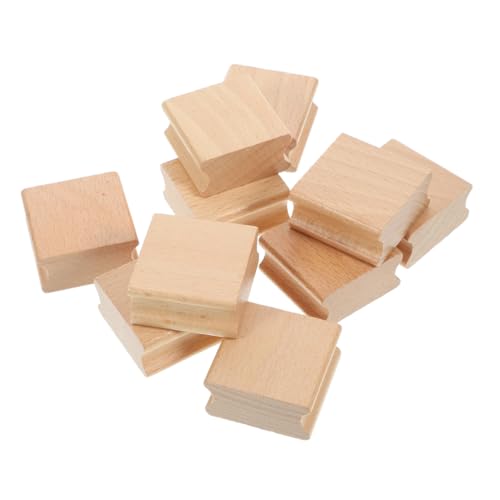 AKOOSY 10pcs Leere Holzstempel Zum Schnitzen Von Handwerk DIY Seal Scrapbook Handbuch Handbuch Stamper Holzschnitzerei Vorräte von AKOOSY