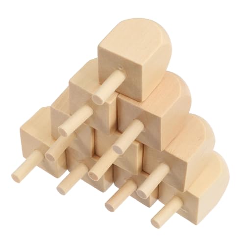 AKOOSY 10stücke Holz Chanukka Dreidel Diy Kit Für Dekoration Und Spielzeug Leerer Chanukka-dreidel Aus Holz Chanukka-partygeschenke AKOOSY 10stücke Holz Chanukka Dreidel Diy Kit Für Dekoration Und Spielzeug Leerer Chanukka-dreidel Aus Holz Chanukka-partygeschenke von AKOOSY