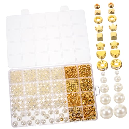 AKOOSY 1170 Stück Teiliges Acrylperlen mit Stern Krone Herz Runde Formen für DIY Schmuckherstellung Langlebige Vielseitige Perlen für Armbänder Halsketten Ohrringe Bastelprojekte von AKOOSY