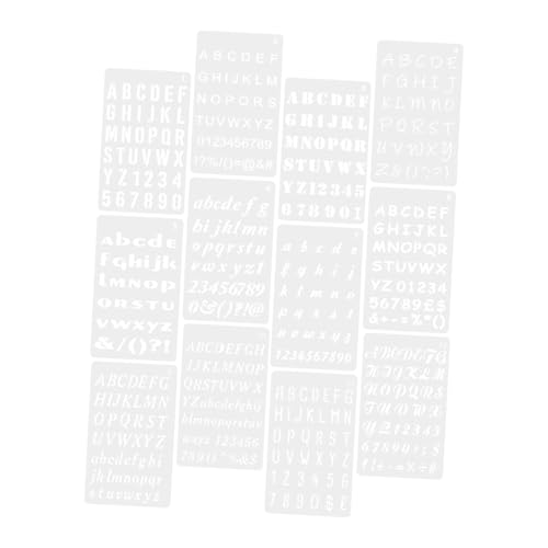 AKOOSY 12 Blatt Teiliges Großes Alphabet Schablonen aus Langlebigem Pet Wiederverwendbare Buchstaben und Zahlen Schablonen für Holzmalerei Bastelarbeiten Heimdekoration und Kreative DIY AKOOSY 12 Blatt Teiliges Großes Alphabet Schablonen aus Langlebigem Pet Wiederverwendbare Buchstaben und Zahlen Schablonen für Holzmalerei Bastelarbeiten Heimdekoration und Kreative DIY von AKOOSY