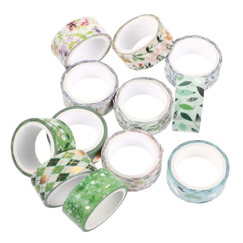 AKOOSY 12 Rollen DIY Washi Tapes Dekoratives Klebeband für Scrapbooking Notizbücher und Bastelarbeiten Aquarell Blumenmuster pro Rolle für Feiern und Kreative Projekte von AKOOSY