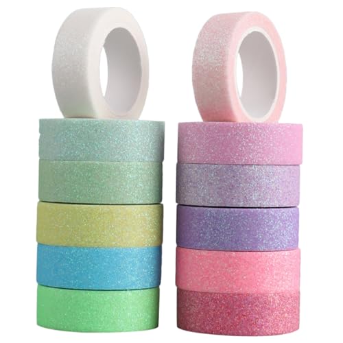 AKOOSY 12 Rollen Washi Tape Buntes Klebeband DIY Bastelband für Scrapbooking Geschenkverpackung und Dekoration Selbstklebendes Papierband für Planer Fotoalben Tagebücher AKOOSY 12 Rollen Washi Tape Buntes Klebeband DIY Bastelband für Scrapbooking Geschenkverpackung und Dekoration Selbstklebendes Papierband für Planer Fotoalben Tagebücher von AKOOSY