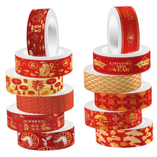 AKOOSY 12 Rollen Washi Tape Selbstklebendes DIY Klebeband für Kreative Projekte für Tagebuch Scrapbooking und Dekoration Drachenjahr Design AKOOSY 12 Rollen Washi Tape Selbstklebendes DIY Klebeband für Kreative Projekte für Tagebuch Scrapbooking und Dekoration Drachenjahr Design von AKOOSY