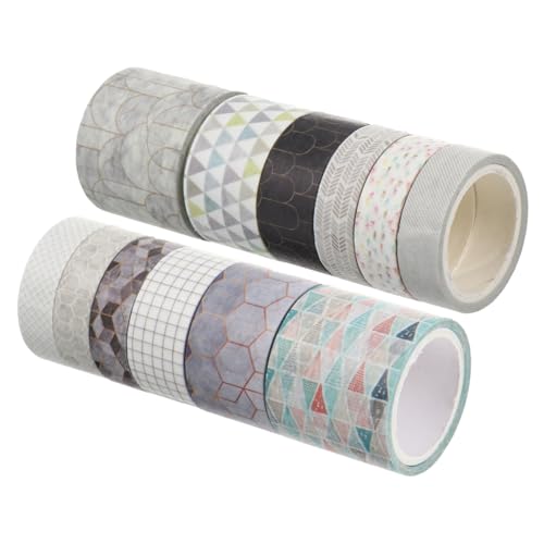 AKOOSY 12 Rollen Washi Tape aus Washi Papier Vielseitiges DIY Klebeband mit Geometrischen Mustern Handabreißbar Dekorativ und Langlebig für Scrapbooking Geschenkverpackung und AKOOSY 12 Rollen Washi Tape aus Washi Papier Vielseitiges DIY Klebeband mit Geometrischen Mustern Handabreißbar Dekorativ und Langlebig für Scrapbooking Geschenkverpackung und von AKOOSY