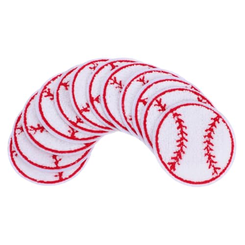 AKOOSY 12 Stück Aufnäher Zum Aufbügeln Mit Baseball-, Für Haushaltskleidung, Stickerei-patches Für Jacken, Taschen, Hüte, Zum Selbermachen Dekorativer Kleidung von AKOOSY