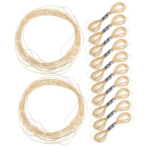 AKOOSY 12 Stück Metallischer Stickgarn für Handarbeiten Glitzerndes Nähgarn für DIY Projekte Geeignet für Nähmaschinen und Handstickerei AKOOSY 12 Stück Metallischer Stickgarn für Handarbeiten Glitzerndes Nähgarn für DIY Projekte Geeignet für Nähmaschinen und Handstickerei von AKOOSY