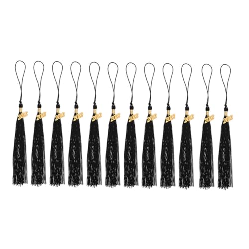 AKOOSY 12 Stück Teiliges Doktorhut Quaste Abschlussdeko Schwarz Akademische Abschlusskappe Anhänger für Bachelor Master Feier DIY Handgefertigte Graduation Tassel für Absolventen AKOOSY 12 Stück Teiliges Doktorhut Quaste Abschlussdeko Schwarz Akademische Abschlusskappe Anhänger für Bachelor Master Feier DIY Handgefertigte Graduation Tassel für Absolventen von AKOOSY