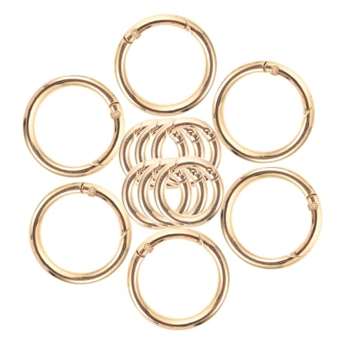 AKOOSY 12 Stück Teiliges Farbige Feder Karabiner Ringe für DIY Schlüsselanhänger und Taschenprojekte Runde Schnappverschlüsse für Bastelarbeiten von AKOOSY