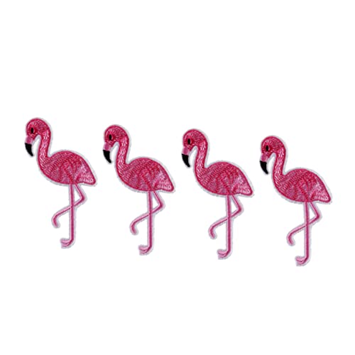 AKOOSY 12 Stück Teiliges Flamingo Stoffaufkleber Bestickte Bügelflicken für Kleidung Jeans Hüte Taschen Farbenfrohe Selbstklebende Patches zum Dekorieren und Reparieren von Textilien von AKOOSY