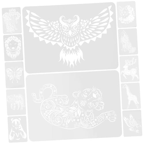 AKOOSY 12 Stück Teiliges Flexible Waschbare Tier Malschablonen aus Kunststoff Wiederverwendbare DIY Malvorlagen für Bastelprojekte Kreative Gestaltung und Kinderzimmerdekoration AKOOSY 12 Stück Teiliges Flexible Waschbare Tier Malschablonen aus Kunststoff Wiederverwendbare DIY Malvorlagen für Bastelprojekte Kreative Gestaltung und Kinderzimmerdekoration von AKOOSY