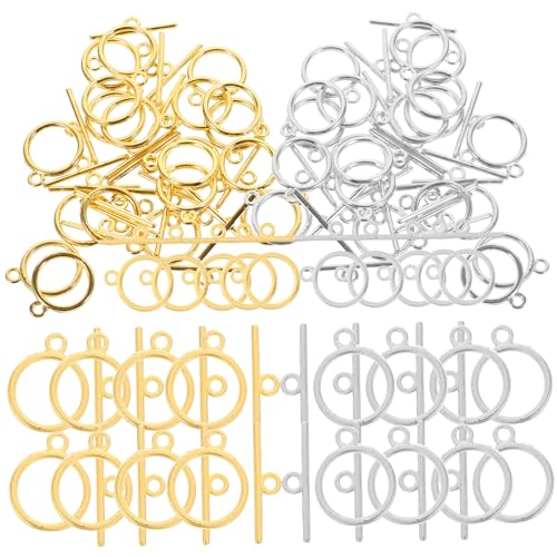AKOOSY 120 Sätze Teiliges Schmuckherstellung mit Legierungs verschlüssen für Armbänder und Halsketten Leichtes Kompaktes DIY Zubehör in Gold und Silber Einfach zu Verwenden und Langlebig AKOOSY 120 Sätze Teiliges Schmuckherstellung mit Legierungs verschlüssen für Armbänder und Halsketten Leichtes Kompaktes DIY Zubehör in Gold und Silber Einfach zu Verwenden und Langlebig von AKOOSY