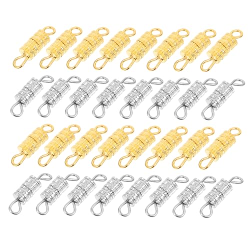 AKOOSY 120 Stück Schraubverschluss Schmuckverschluss aus Legierung Langlebig und Glänzend Schraubverschlüsse für DIY Armband und Halskette Modisches Design Geeignet für von AKOOSY