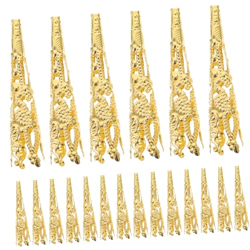 AKOOSY 120 Stück Teiliges Metall Perlenkappen Pakete Schmuck DIY Zubehör für Armbänder Halsketten Rostfrei Vielseitig Einsetzbar Perlenhalter für Bastelarbeiten von AKOOSY