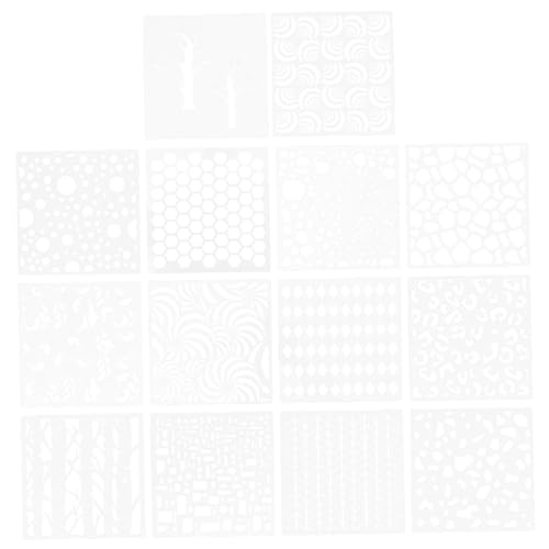 AKOOSY 14 Stück Teiliges Kunststoff Wiederverwendbar und Leicht mit Filigranen Wanddekoration mustern für DIY wandmalerei Scrapbooking und Originelles Familienzeit bildungsspielzeug von AKOOSY