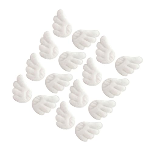 AKOOSY 15 Paare Weiße Engelsflügel Bügel Patches für Bestickte Aufnäher zum Aufbügeln und Nähen Niedliche DIY Stoffapplikationen für Kleidung Schuhe Haarschmuck und Textilien von AKOOSY