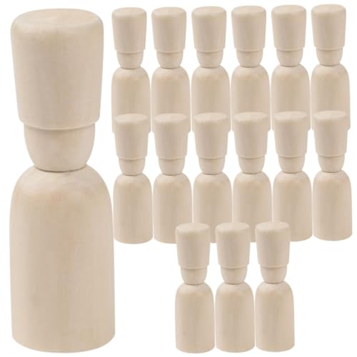 AKOOSY 15 Stück Teiliges Unbemalte Holzfiguren zum Bemalen Glatte Holzpuppen für DIY Kinderbasteln Natürliche Holzpuppen zum Kreativen Gestalten und Dekorieren von Spielzimmer und AKOOSY 15 Stück Teiliges Unbemalte Holzfiguren zum Bemalen Glatte Holzpuppen für DIY Kinderbasteln Natürliche Holzpuppen zum Kreativen Gestalten und Dekorieren von Spielzimmer und von AKOOSY