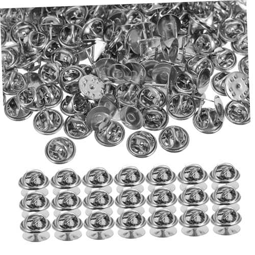 AKOOSY 150 Sätze Teiliges Metall Schmetterlingsverschlüsse Langlebige Broschen Clutch für Anstecknadeln Abzeichen DIY Schmuckherstellung Einsetzbar als Ersatz für Namensschild und Pin von AKOOSY