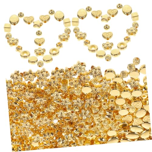 AKOOSY 1500 Stück Teiliges DIY Kunststoffperlen Herz Stern Spacer Schmuckperlen für Armbänder Halsketten Basteln Kreative Handarbeit von AKOOSY