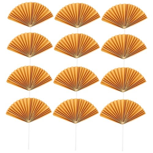 AKOOSY 16 Stück Teiliges Cupcake Topper Klassische Papierfächer in Gold Kreative Tortendeko für Geburtstag Hochzeit und Party Festliche Kuchenstecker als Foto Requisiten AKOOSY 16 Stück Teiliges Cupcake Topper Klassische Papierfächer in Gold Kreative Tortendeko für Geburtstag Hochzeit und Party Festliche Kuchenstecker als Foto Requisiten von AKOOSY