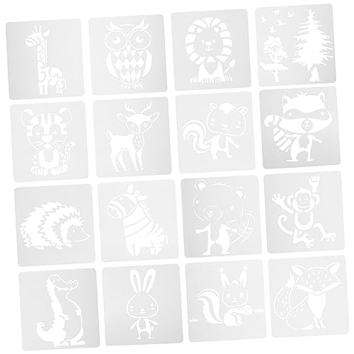 AKOOSY 16 Stück Teiliges Schablonen aus Langlebigem Pet Wiederverwendbare Tier Motive Transparent und Geruchsneutral als Painting Assistant Tool für Basteln und Zeichnen AKOOSY 16 Stück Teiliges Schablonen aus Langlebigem Pet Wiederverwendbare Tier Motive Transparent und Geruchsneutral als Painting Assistant Tool für Basteln und Zeichnen von AKOOSY