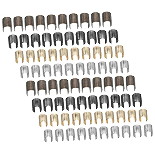 AKOOSY 160Stücke Lederseilclips für DIY Schmuckherstellung Gunmetal und Antikbronze Klemmen für Quasten und Langlebig und Vielseitig AKOOSY 160Stücke Lederseilclips für DIY Schmuckherstellung Gunmetal und Antikbronze Klemmen für Quasten und Langlebig und Vielseitig von AKOOSY